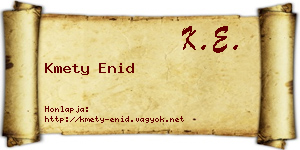 Kmety Enid névjegykártya
